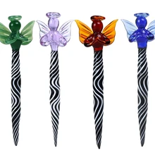 Для курения Dogo уникальные новые поступления высокого качества ангел стекло Dabbers красочные Dab инструменты для масла и воска DB-081