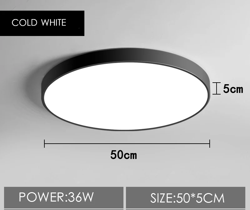 Светодиодный потолочный светильник современная лампа для гостиной светильник для спальни кухни поверхностное крепление скрытая панель Пульт дистанционного управления - Цвет корпуса: cold white