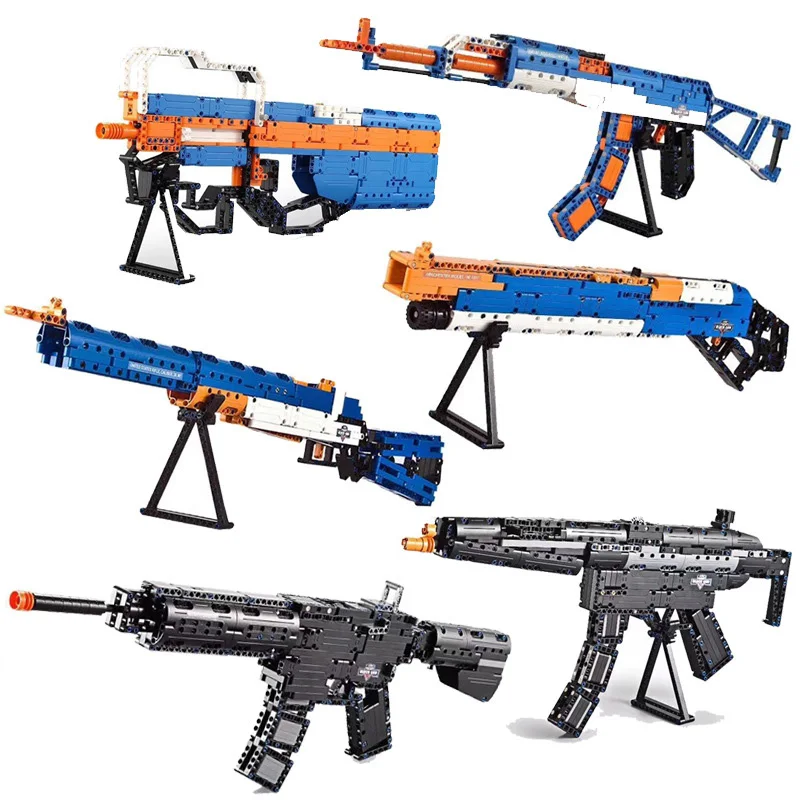  Revolver Pistol Power GUN SWAT Military Army Model Legoes Building Blocks Brick Set Weapon PUBG Toy