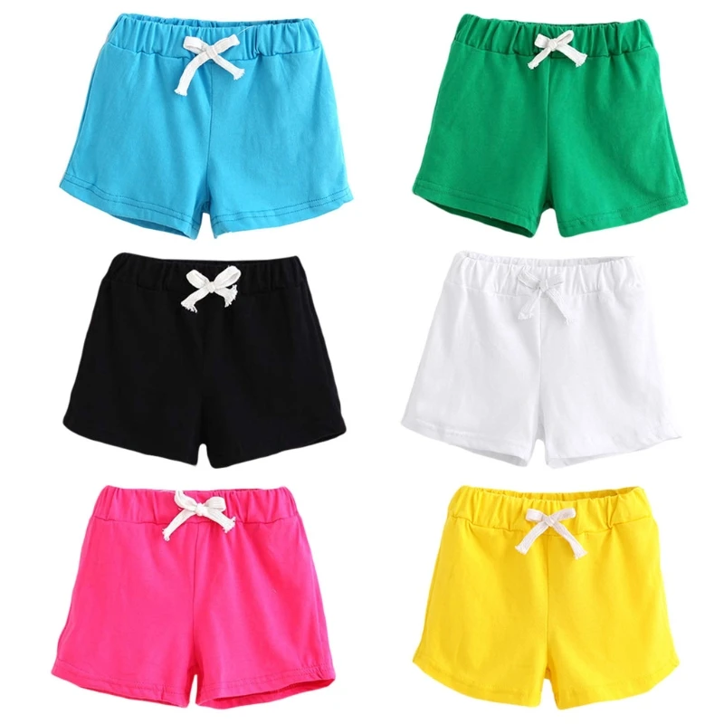 Унисекс летние детские хлопковые шорты детские яркие однотонные Цвет короткие Одежда для малышей модные штаны детские шорты