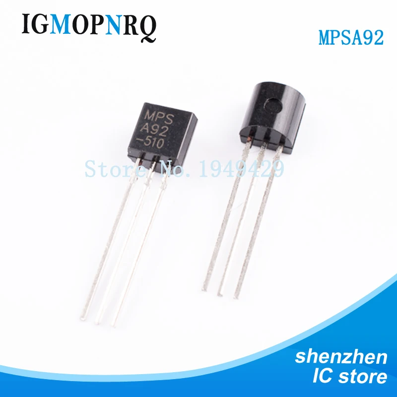

100PCS MPSA92 TO-92 A92 Bipolar junction transistor (BJT) PNP Gen Pur SS New original free shipping