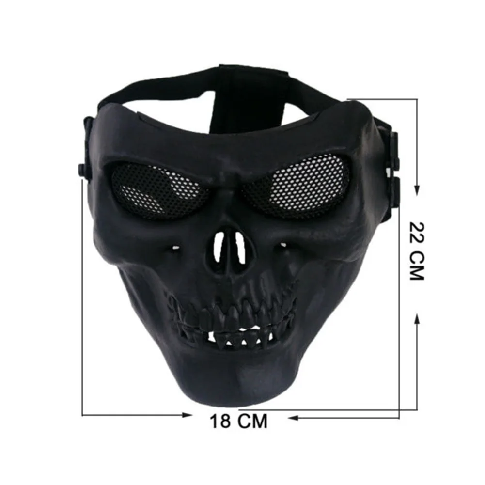 

Skull Full Face Mask Cover Cool Protective Breathable For Bike Motorcycle Outdoor Game Sports ED-shipping