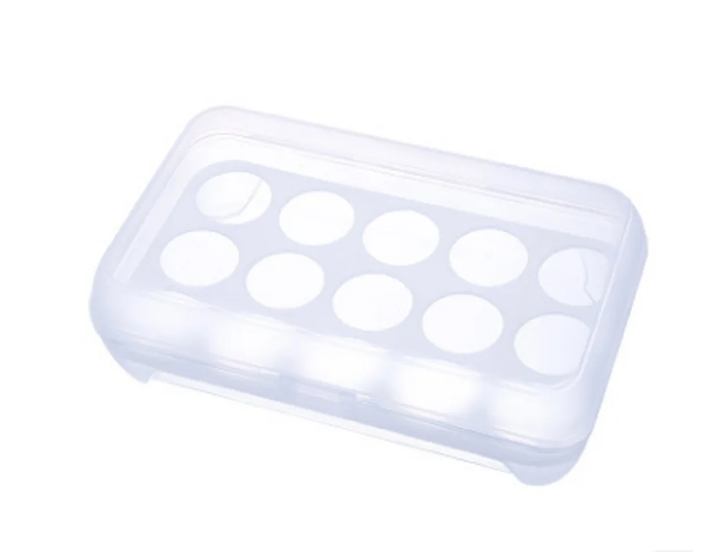 15 яиц держатель контейнер в холодильник Кухня хранения Складная домашняя коробка пластиковая домашняя организация - Цвет: Белый