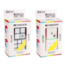 MoYu Yuhu 2-куб пакет 2x2/oneplus 3/OnePlus x 3 волшебный кубик-MF2 MF3 Скорость куб Комплект Головоломка Черный цветной 2 шт./компл. развивающая игрушка для детей