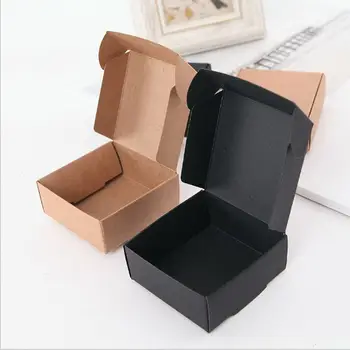 

Size 7*7*2.2cm black white brown cardboard handmade soap box gift boxes birthday party decorations kids/boite ronde en carton