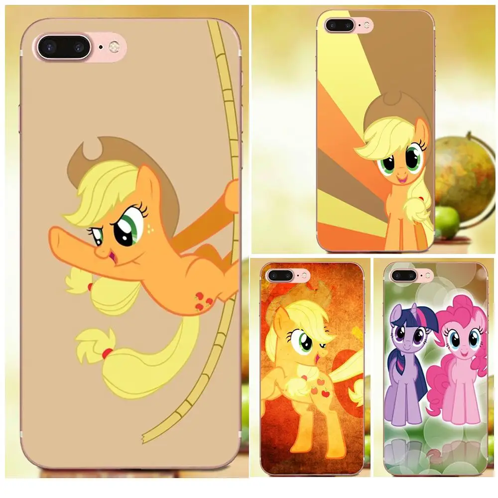 Cartoon Yellow My Little Pony Applejack For Huawei P7 Honor 4C 5A 5C 5X 6 6C 6A 6X 7 7X 8 9 V8 V10 Y3II Y5II Y6II G8 Play Lite