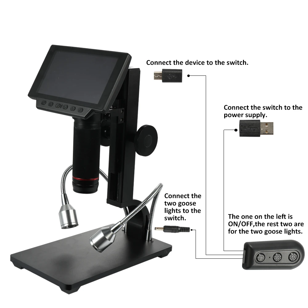 Andonstar ADSM302 цифровые микроскопы Электронный USB микроскоп для tht промышленного обслуживания камеры Лупа дистанционного управления