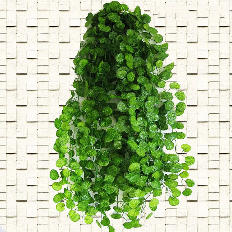 Artificial Garland Begonia Leaves Vine Ivy Leaf Plants Vine Fake Foliage Flowers For Wedding Home Decor