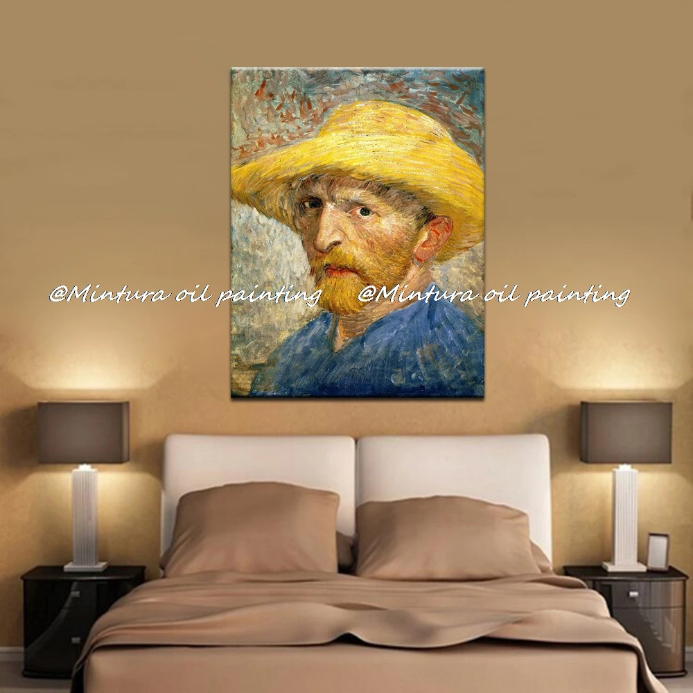 Ручная роспись Винсента Ван Гога автопортреты Репродукция картина масляными красками на холсте стены искусство картина для гостиной домашний декор