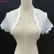 Настоящая фотография, женское вечернее кружевное болеро с коротким рукавом, свадебное болеро