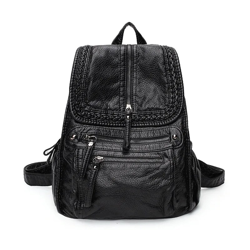 

Women Backpack Schoolbag Genuine Leather bags for teenagers 2019 New Summer Fashion Travel Back pack Designer Feminine back C281