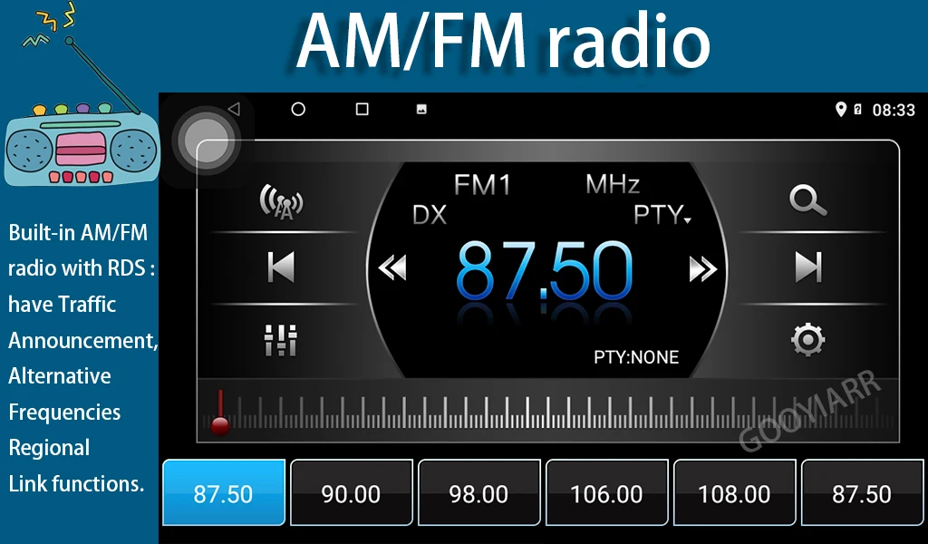 1din Android8.1 автомобильная стереосистема Радио 8core мультимедийный плеер для hyundai santa fe 2006 2007 2008 2009 2010 2011 2012