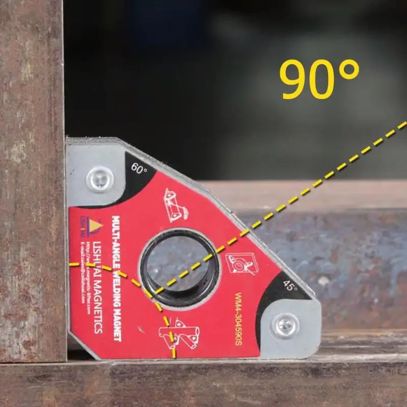 Новинка, 2 шт., многоугольный магнитный держатель Nd-Fe-B для сварки, приспособление для сварки, магнитный зажим, инструмент 59 мм x 50 мм x 12 мм/2,32x1,97x0,47 дюйма