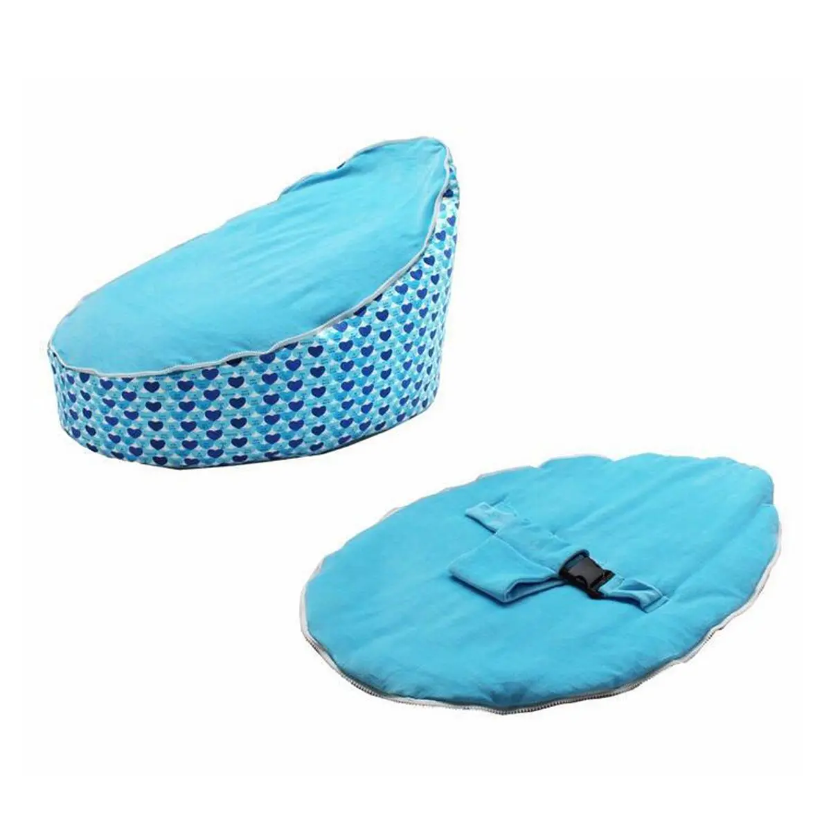 Portable Bean Bag Cover Feeding Chair Baby Pouf with Adjustable Belt Harness Safety Protection Soft Kids Sleeping Toddler Chair Portable Bean Bag Cover Feeding Chair Baby Pouf with Adjustable Belt Harness Safety Protection Soft Kids Sleeping Toddler Chair