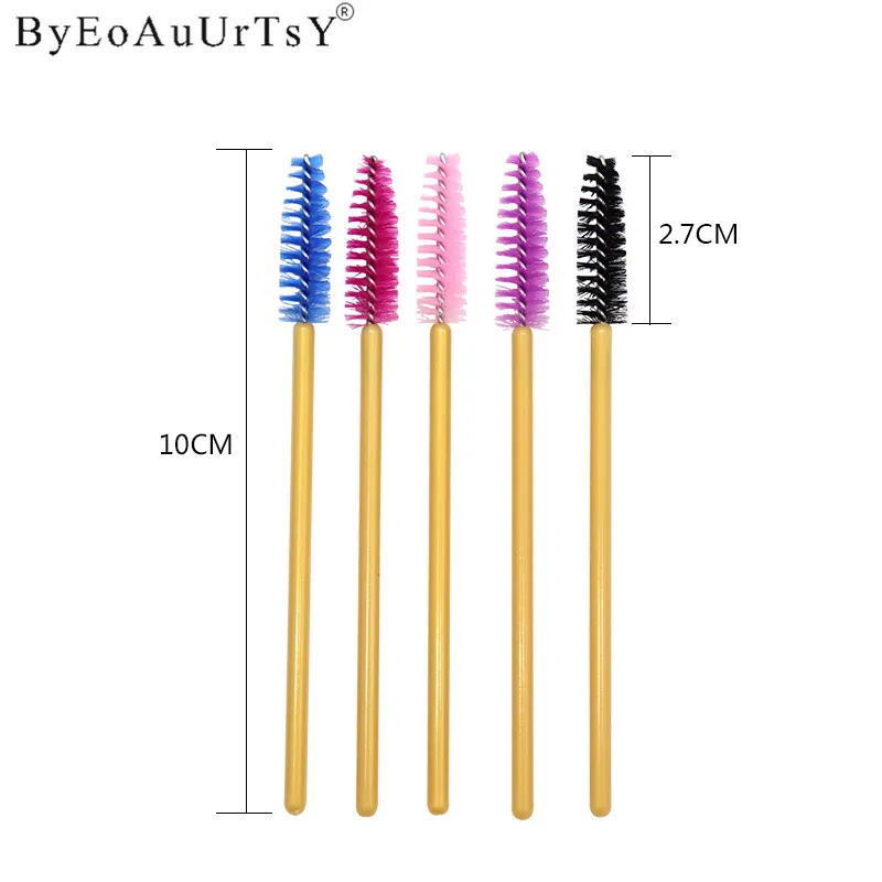 50pcs Disposable Eyelash Brush Mascara Wands Applicator Eyelash Comb Makeup Brushes Individual Lash Removing Swab Micro Brush    (10)