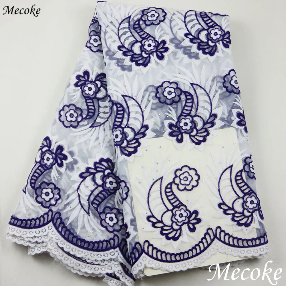 

2019 Latest Big Flowe French Nigerian Lace Fabric High Quality French Embroidered Tulle African Lace Fabric Wedding Party Dress