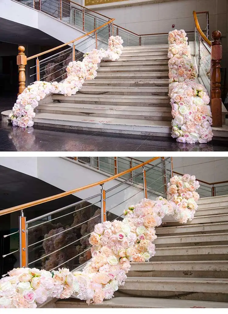 

Wedding props decoration new silk flower road lead S - shaped tieyi road lead aisle flower art road lead background decoration p