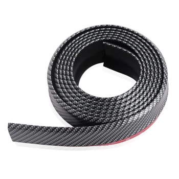 

Universal Black Carbon Fiber Front lip Splitter Chin Spoiler Side Skirt Body Kit Trim 2.5 Meters For Honda CRV HR-V Fit Civic