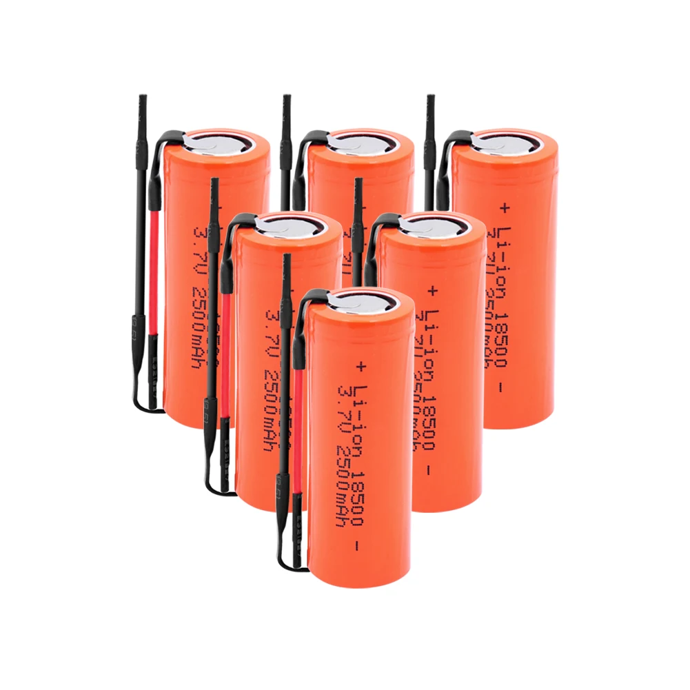 6/8/10 шт 3 7 V 18500 2500mAh литий ионный аккумулятор резервного питания фонарик Фара вейп