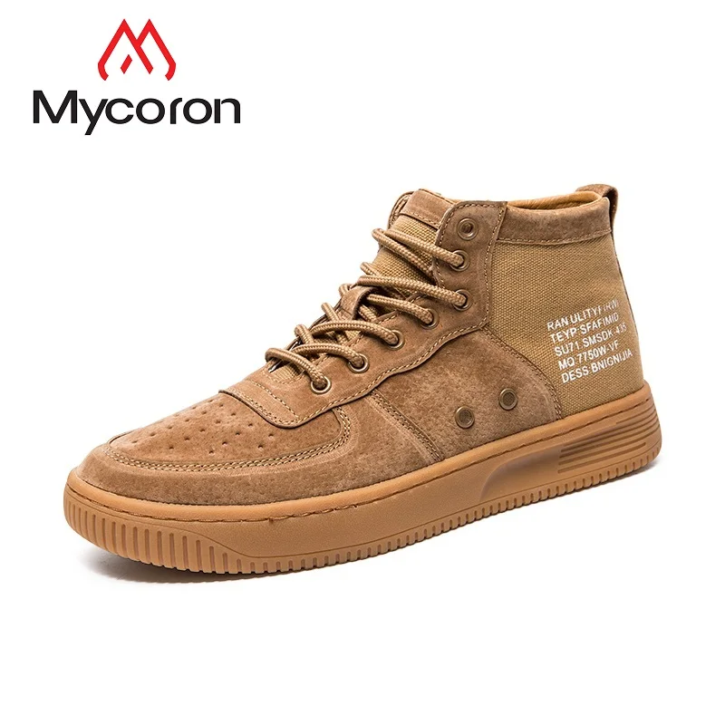 

MYCORON New Comfortable High Top Luxury Fashion Men Sneaker Boots Fashion New Arrivals Spring/Autumn Lace-Up Herren Schuhe