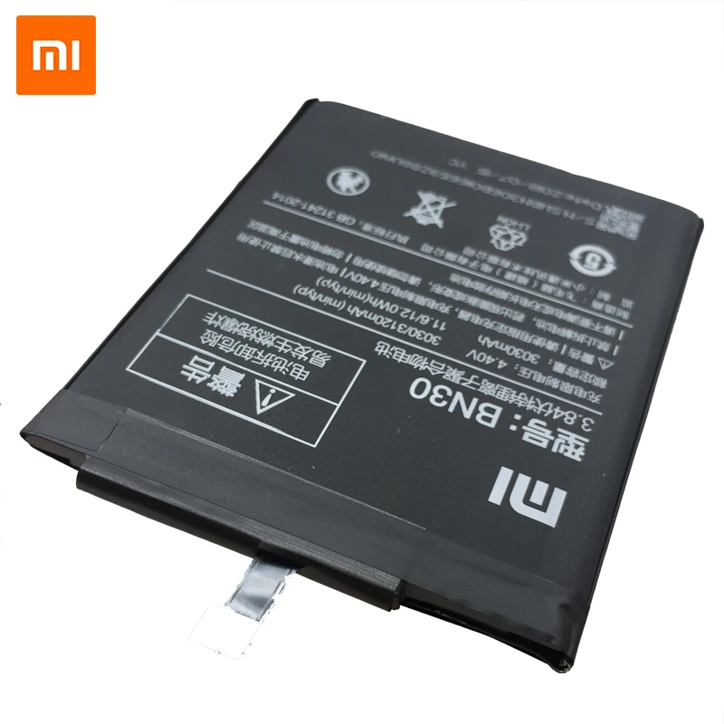 Оригинальные аккумуляторы для мобильного телефона Xiaomi BN30 Redmi 4A высокое качество