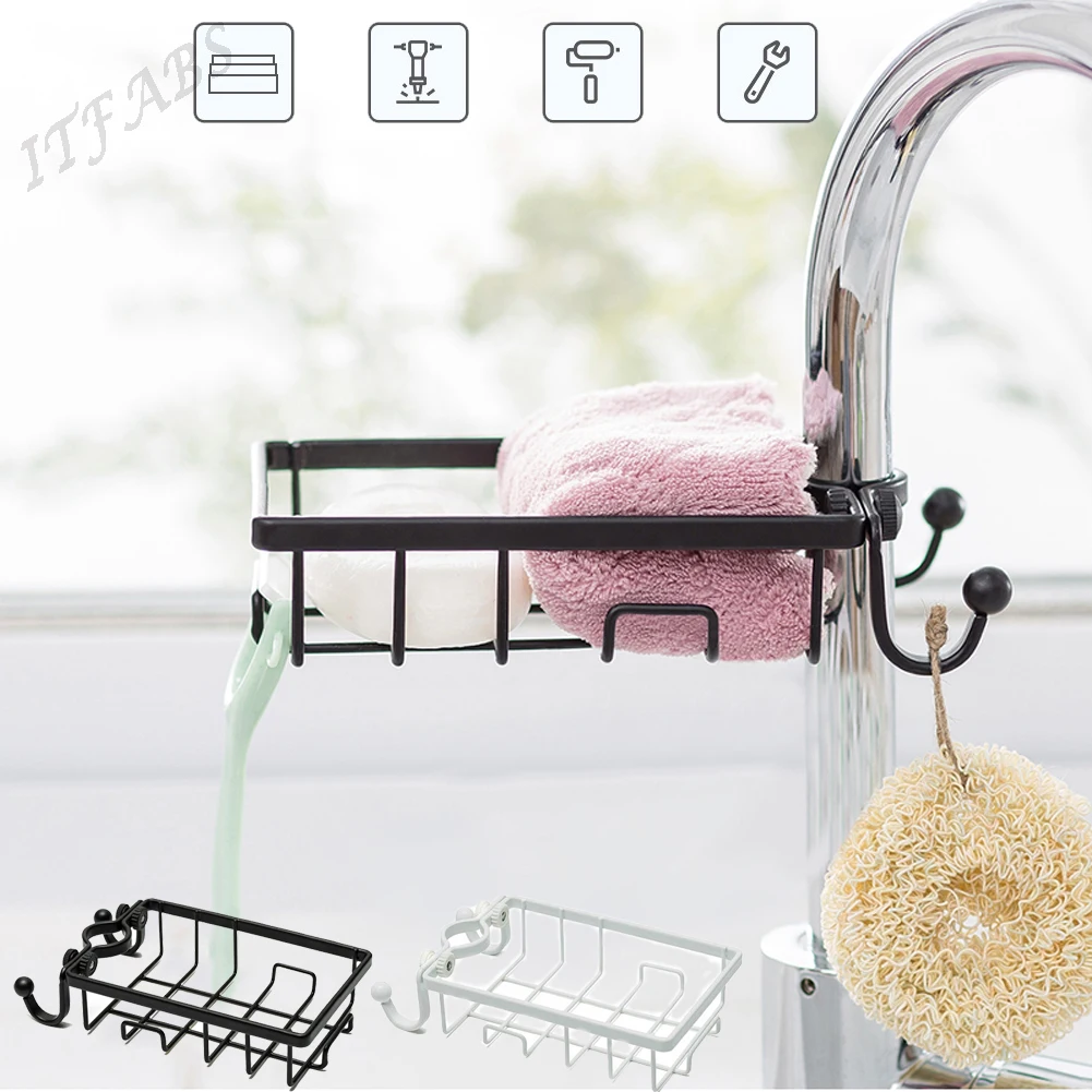 

2019 Stainless Steel Kitchen Sink Sponge Shampoo Shower Holder Bathroom Hanging Strainer Organizer Storage Rack Bathroom Shelf