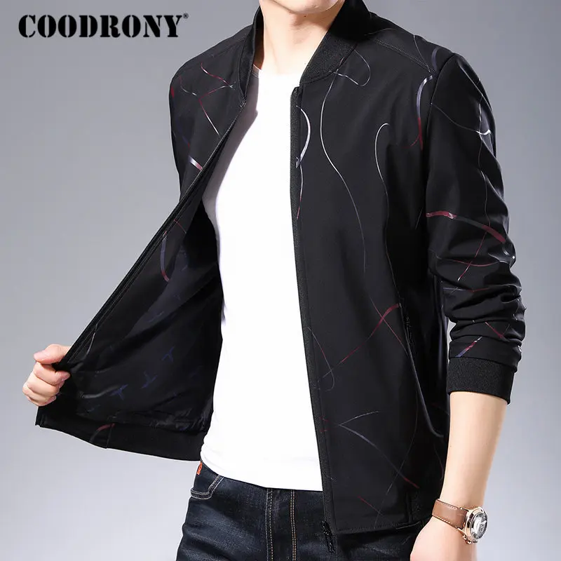 Куртка бомбер COODRONY Мужская Уличная Повседневная куртка одежда для осени и зимы