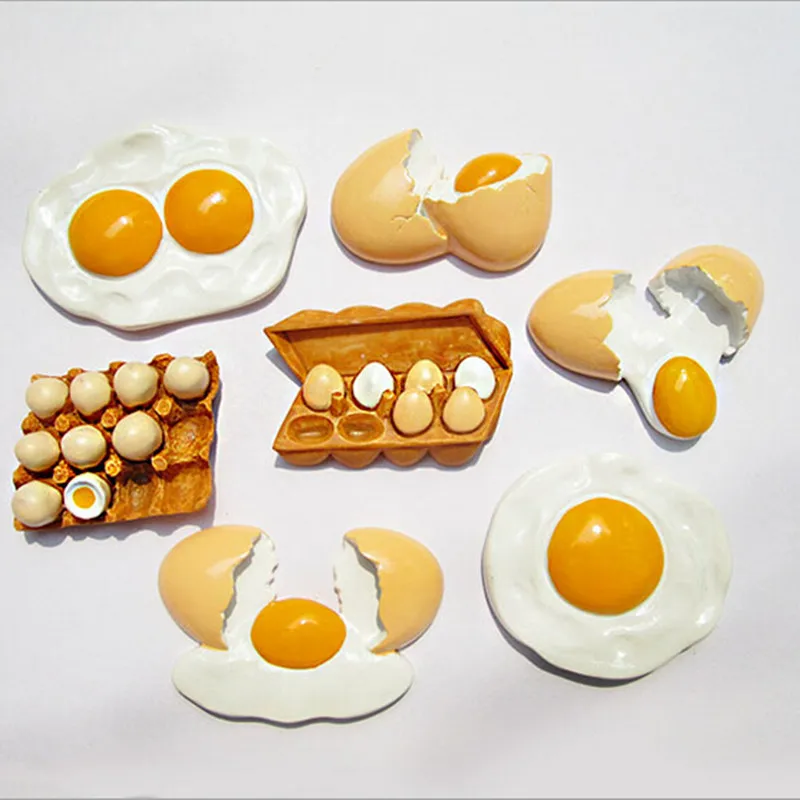 

Creative Food Shape Fridge Magnets Cute Eggs Style Decorative Refrigerator Souvenir Sticker Home Decor Educational Sticker Toys