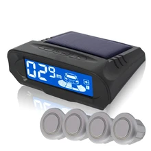 NY318/4 sensors Car styling wireless parking sensors/Solar charging + LCD display car detector parking assistance parking sensor