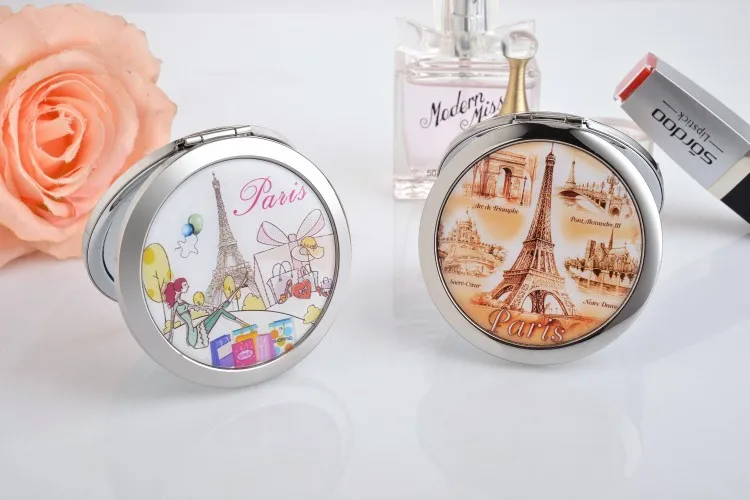 Eiffel de Espelho de Maquiagem Lote Coreano Torre Espelho Dobrável Cosméticos Atacado Logotipo Personalizado 100 Pçs - 9 Cheap Espelhos para maquiagem