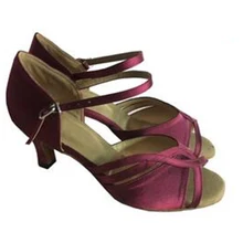 Новинка; ; Бурганды атласа Костюмы для бальных танцев Туфли для латинских танцев Salsa Обувь для танцев все размеры