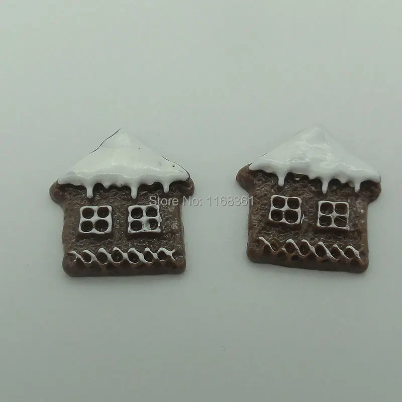 1pcs/lot resin flatback snow house 22mm Cabochons Scrapbooking Hair Bow Center DIY Christmas decration C109-4