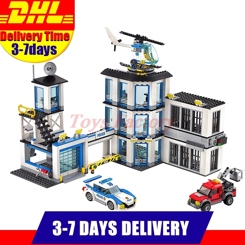 

DHL LEPIN 02020 965Pcs City Series The New Police Station Set Model Building Set Blocks Bricks Children Toy Gift Clone 60141