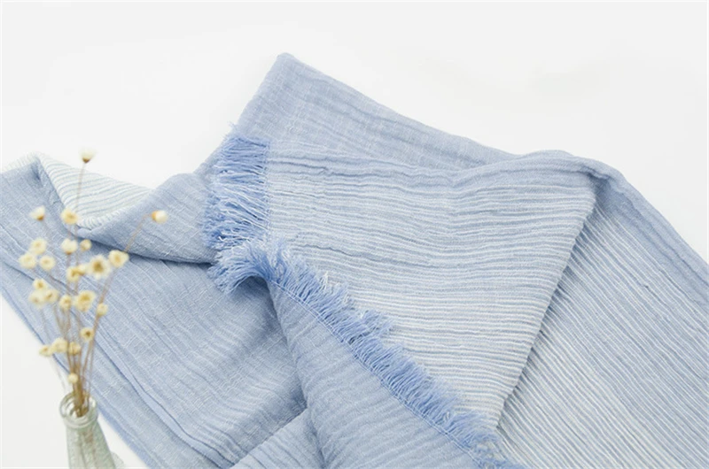 mens blanket scarf Unisex Men Women Ombre Shawl Spring Summer Cotton Blend Gradient Scarves Hijab Casual Male Scarves Crinkle Global Scarf YG367 mens linen scarf