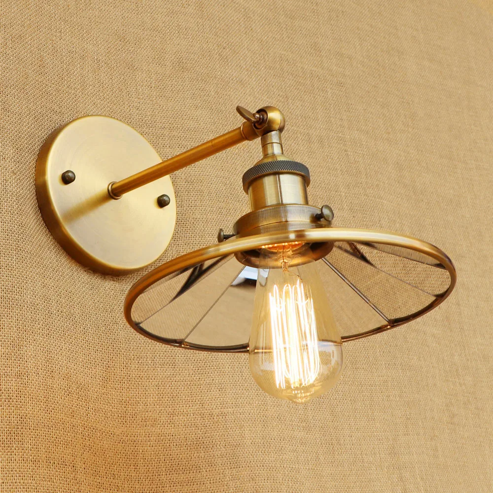 

Bronze industrial bedroom Vintage Iron wind aisle staircase corridor creative restaurant wall lamp led wall light RWL0059