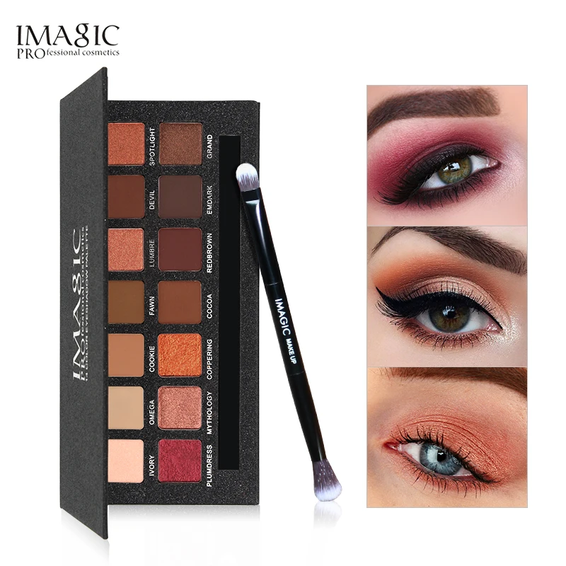 

IMAGIC Eyeshadow Palette 14 Colors Eyes Shimmer Matte Eyeshadow Makeup Light Eye Shadow Long-lasting Palette Shades With Brush
