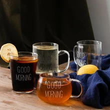 Главная необычный, прозрачный стекло чашки круглая кружка милые кружка для молока на завтрак напиток сок кружка из стекла ZP3201822