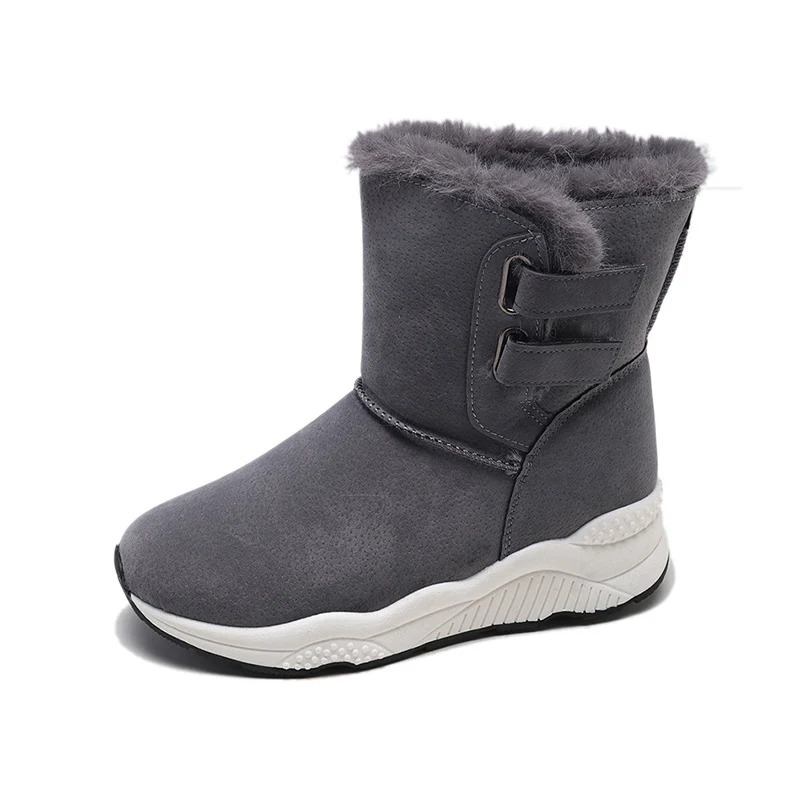 

Woman Snow Boot Warm Plush Winter Shoes 2019 Ankle Boots For Women Rubber Sole Snow Boots Ladies Solid Color Warm Winter Boot