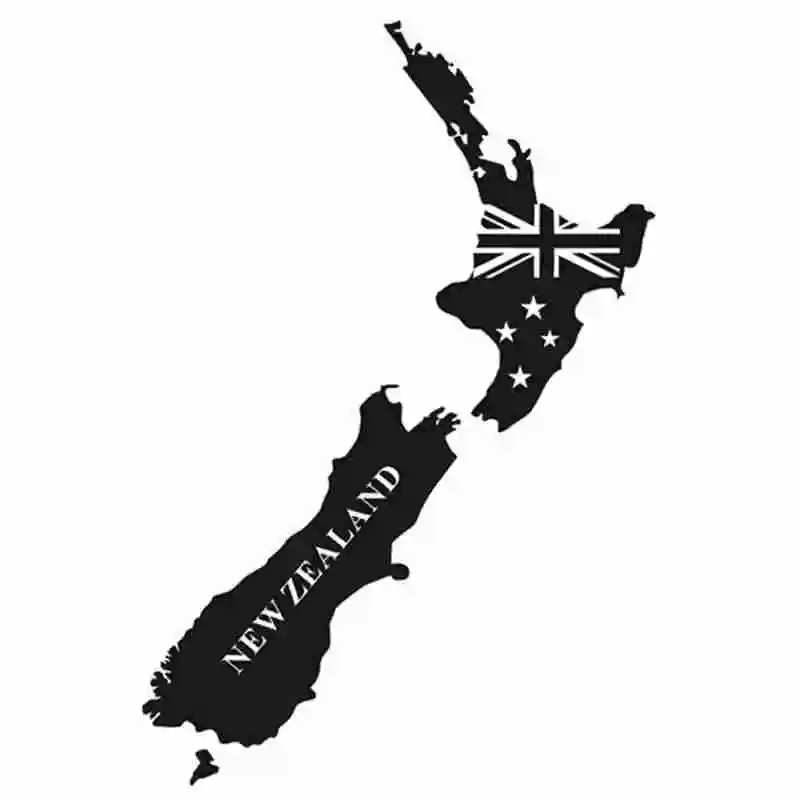 NewZealandMapStickerDecalMuurstickersPostersVinylWallDecals