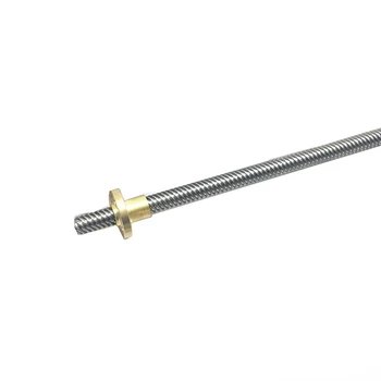 

3D Printer CNC Parts THSL-300-8D Length 300mm T-type Stepper Motor Trapezoidal Lead Screw 8MM Thread 8mm with 1pcs T8 Copper Nut