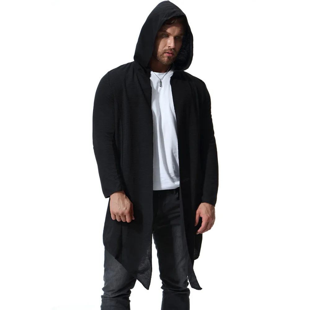 OSTELY Fashion Hoodie for Men Autumn Splicing Solid Zipper Long Sleeve Cardigan Trench Coat Jacket 