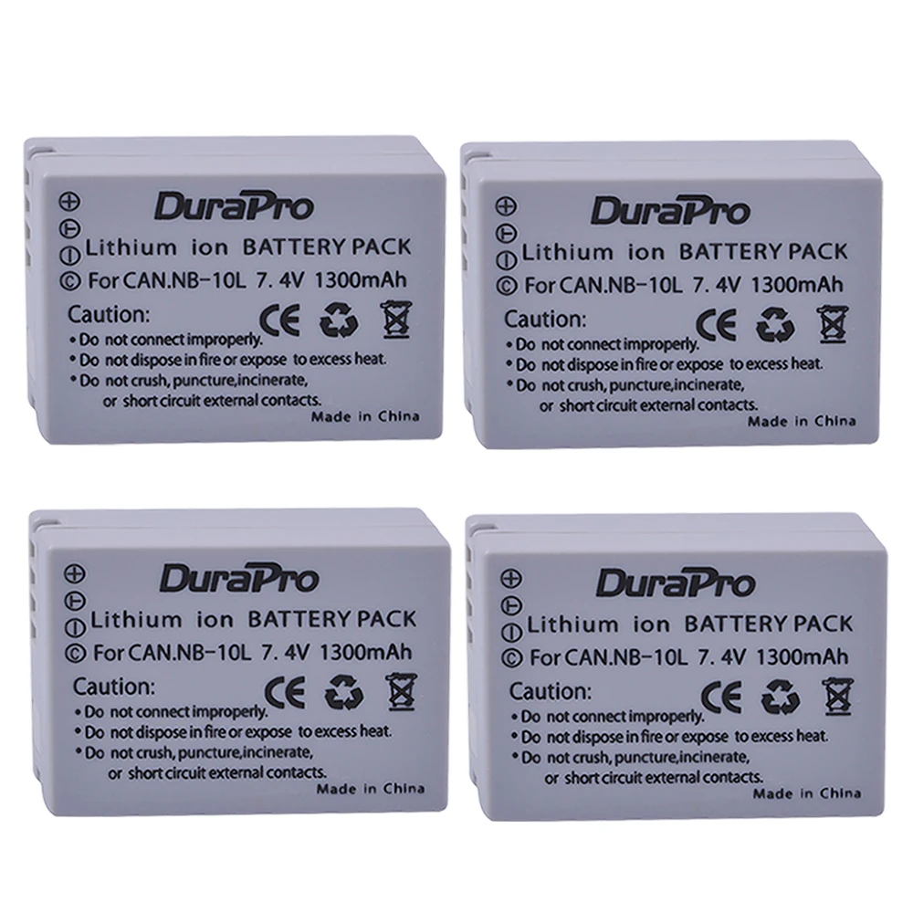 4pc For Canon NB 10L NB10L NB 10L 920mAh Li ion Battery For Canon G1X