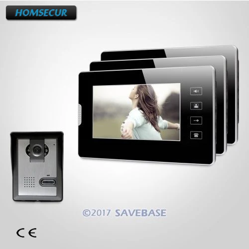 

HOMSECUR 7inch Video Door Entry Security Intercom with One Button Unlock for House/ Flat