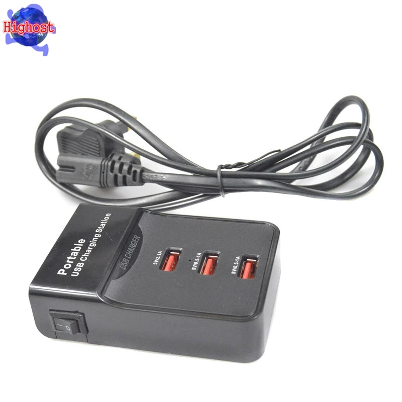 5V/2.4A Desktop Portable High Quality Usb 3 Ports Charging