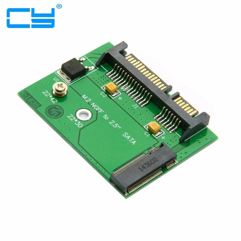 Low profile Half Height M.2 NGFF Mini PCI-E 2 Lane SSD to 2.5&quot SATA 22pin HDD hard disk Drive PCBA | Компьютеры и офис
