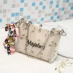 Бесплатная доставка, 2019 новые женские сумки, прозрачная сумка-мессенджер, Модный Набор сумок, Корейская версия женская сумка