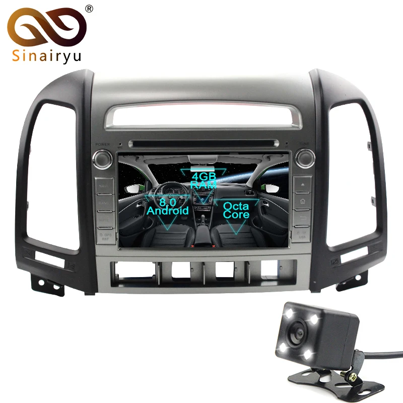 

Sinairyu 2 Din Android 8.0 Octa Core Car DVD Player for Hyundai Santa Fe 2006-2012 GPS Navi Multimedia Radio Stereo Head Unit