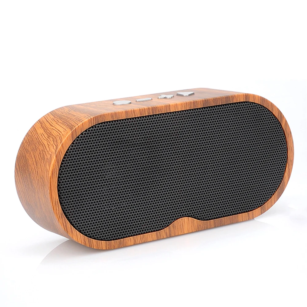 

Portable Retro Wood Grain Bluetooth Speaker Wireless Stereo Subwoofer TF Card Play Music Speakers With Microphone Handsfree Call