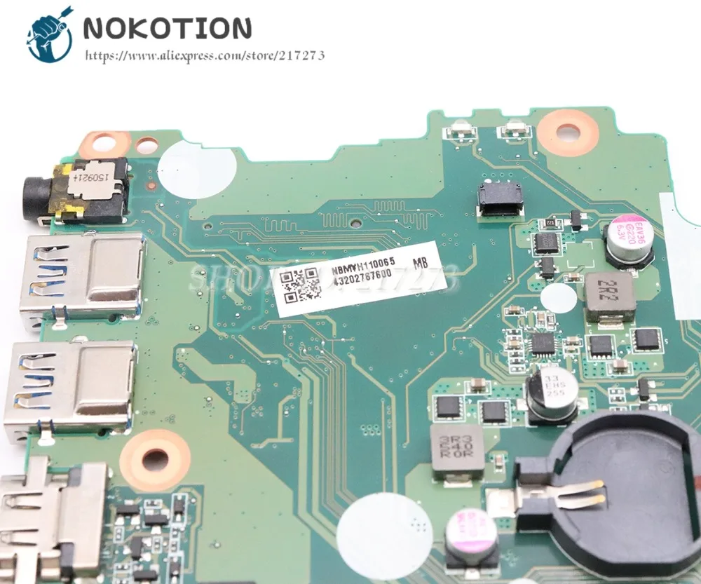 NOKOTION для acer aspire E5-573G Материнская плата ноутбука I5-5257U ЦП DA0ZRTMB6D0 NBMVH11006 основная плата