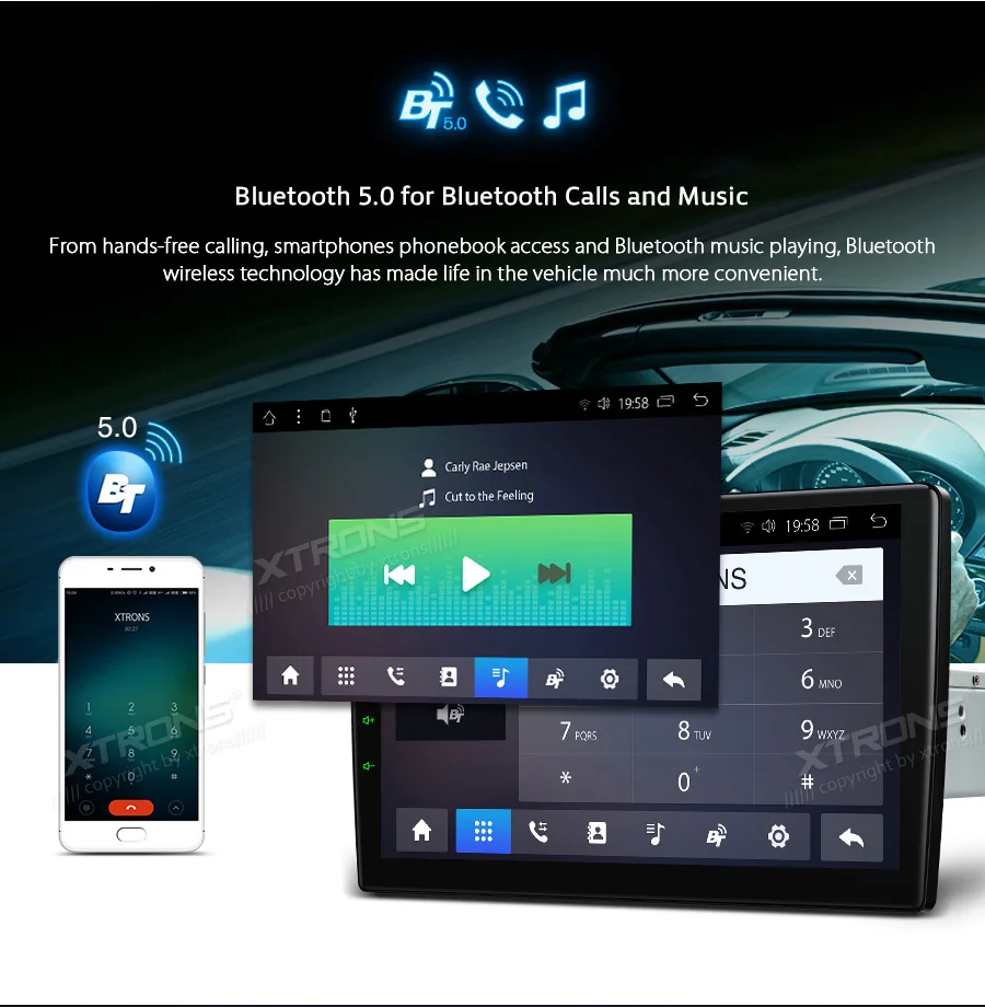 Top XTRONS 10.1" Android 8.1 Octa Core Radio 32GB Rotatable Face Panel 2.5D Curved Screen Car Stereo Player GPS OBD 1 & 2 DIN No DVD 14